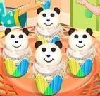 Fazer cupcakes de queijo do panda