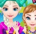 Anna e Elsa no piquenique