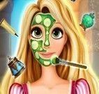 Princesa Rapunzel limpeza de facial