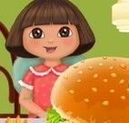 Dora preparar hambúrguer Mc`Donalds