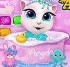 Banho de banheira bebê Angela