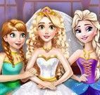 Rapunzel noiva e Frozen madrinha