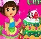 Fazer bolo de Natal da Dora