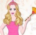 Barbie princesa limpar quarto