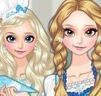 Maquiar e vestir Elsa