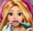 Princesa Rapunzel no dentista