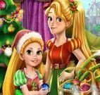 Rapunzel mãe e filha decorar árvore de natal