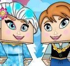 Vestir bonecas Elsa e Anna