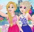 Vestir princesas para casamento da Rapunzel
