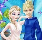 Elsa e Jack limpar casa