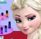 Elsa pintar unhas fashion