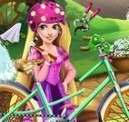 Rapunzel consertar bicicleta