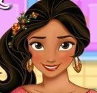 Elena fazer bolo de chocolate