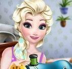 Elsa costurar vestido