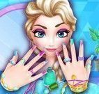Elsa princesa pintar unhas