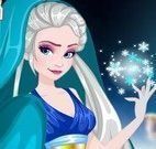 Elsa roupas e maquiagem guerreira