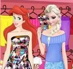 Ariel e Elsa vestir roupas