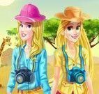 Aurora e Rapunzel no safari