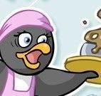 Pinguim servir no restaurante