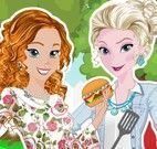 Vestir Elsa e Anna para o churrasco