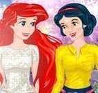 Ariel e Branca de Neve no shopping