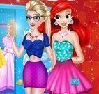 Elsa e Ariel roupas da boate