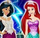 Jasmine e Ariel roupas de gala