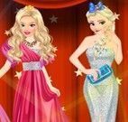 Vestir modelo Elsa e Barbie