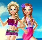 Anna e Elsa roupas de verão
