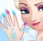 Pintar unhas da Elsa