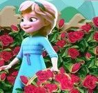 Princesa Elsa bebê jardinagem