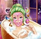 Barbie na banheira do spa