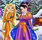 Rapunzel e Branca de Neve roupas da neve