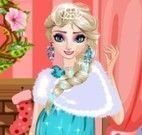 Elsa grávida maquiar e vestir no natal