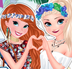Anna e Elsa moda festival de verão