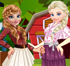 Anna e Elsa na fazenda moda