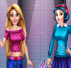 Branca de Neve e Rapunzel roupas das modelos