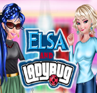 Elsa e Ladybug na escola