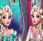 Elsa sereia e Elsa noiva