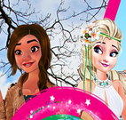 Moana e Elsa hippie