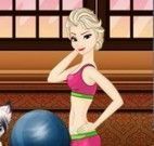 Elsa na aula de yoga