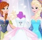 Elsa e Anna vestido de noiva