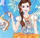 Menina fã da Elsa moda