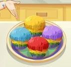 Cupcakes arco-íris da Sara