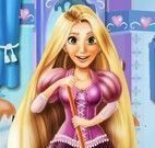 Limpeza do banheiro da Rapunzel