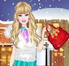 Barbie elegante no inverno