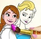 Colorir desenho da Anna e Elsa