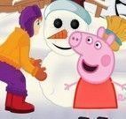Peppa Pig decorar boneco da neve