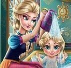 Elsa banho da bebê