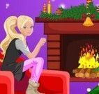 Barbie decorar casa de natal